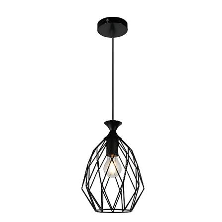 BRIGHT OBJECTIVES CHANDELIER 10281-1P-BK 200MM BLACK