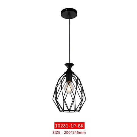 BRIGHT OBJECTIVES CHANDELIER 10281-1P-BK 200MM BLACK