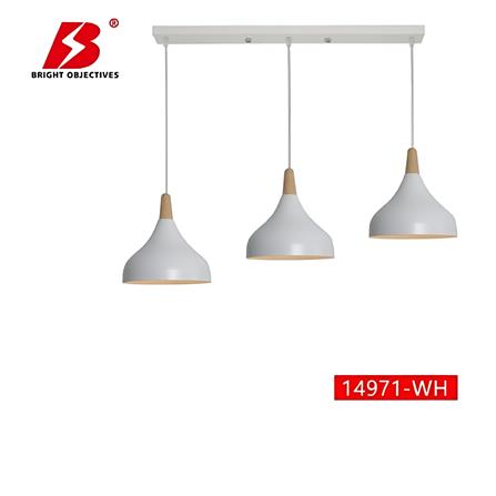BRIGHT OBJECTIVES CHANDELIER 14971-3P WH 200MM WHITE