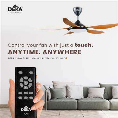 DEKA CEILING FAN LOTUS 5 WALNUT ABS 56"