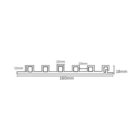 ECOCLASS WALL LINE 300X16.2X1.15CM A6-98 HAZEL 0.486M2