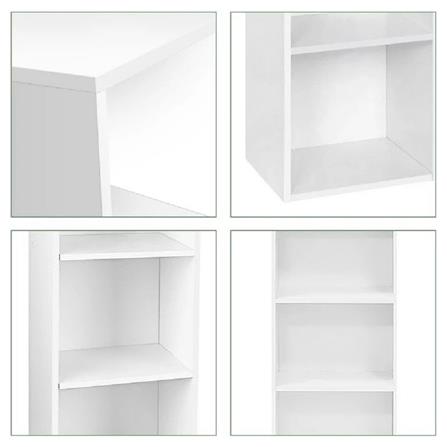 OPEN SHELF 4 TIER RACK CABINET WHITE