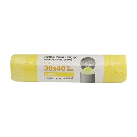 GARBAGE BAGS ROLL WITH ROPE ACCO 30X40" 10PCS YELLOW