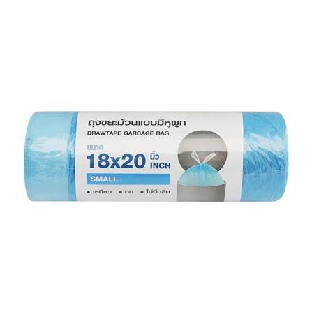 GARBAGE BAGS ROLL WITH ROPE ACCO 18X20" 30PCS BLUE