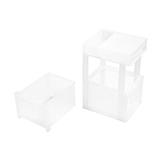 2 TIER MINI DRAWER DKW HH-463/2T 17X21.2X32CM CLEAR/WHITE