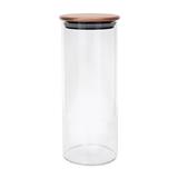 GLASS CANISTER WITH PULL LID KECH SS SLIM L 0.9L CLEAR