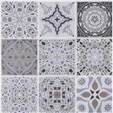 TARA PEEL & STICK VINYL WALL STICKER 30.5X30.5CM MOROCCAN GREY 2IN1