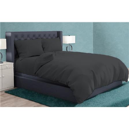 NORDIC HOME FITTED SHEET SET CRISP & FRESH KING DARK SHADOW