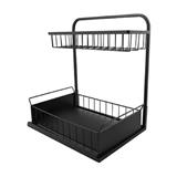2 TIER  SPICE RACK BLACK MODISH KECH YS-20621P