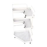 3-TIER CORNER RACK KECH MODISH WHITE YS-20646P