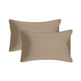 HLS PILLOWCASE COTTON SATEEN BROWN 2PCS