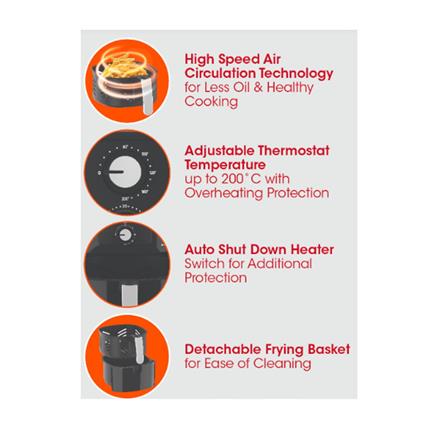 KHIND AIR FRYER ARF45 1400W 4.5L ANA