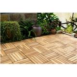 BeNK ACACIA DECK TILE 6SLAT 30X30 LIGHT BROWN
