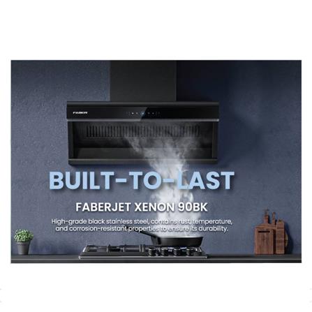 FABER CHIMNEY HOOD FABERJET XENON BLACK 90CM 1600M3/H