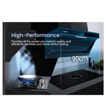FABER CHIMNEY HOOD FABERJET XENON BLACK 90CM 1600M3/H