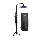 RUBINE SHOWER HEATER DC PUMP WITH RAIN SHOWER CE521D-MRSB SAND BLACK (MATTE BLACK SHOWER ACCESORIES SET)
