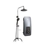 RUBINE SHOWER HEATER DC PUMP WITH RAIN SHOWER CE521D-SRIG IRON GREY (BLACK SHOWER ACCESORIES SET)