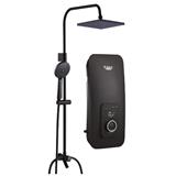 RUBINE SHOWER HEATER DC PUMP WITH RAIN SHOWER CE521D-SRSB SAND BLACK (BLACK ACCESORIES SHOWER SET)