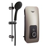 RUBINE SHOWER HEATER DC PUMP WITH HAND SHOWER CE521D-SCG CHAMPAGNE GOLD (BLACK ACCESSORIES SHOWER SET)
