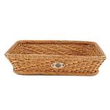 BASKET SQUARE MONARCH 36X23X7C NATURE BROWN