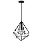 BRIGHT OBJECTIVES CHANDELIER 10279-1P BK 300MM STEEL BLACK