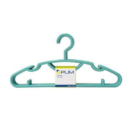 CLOTHES HANGER H-004 LT GREEN PLIM (1X6)