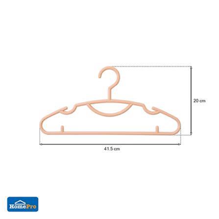 CLOTHES HANGER H-004 LT PINK PLIM (1X6)