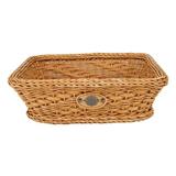 BASKET SQUARE MONARCH 30X30X10CM NATURE BROWN