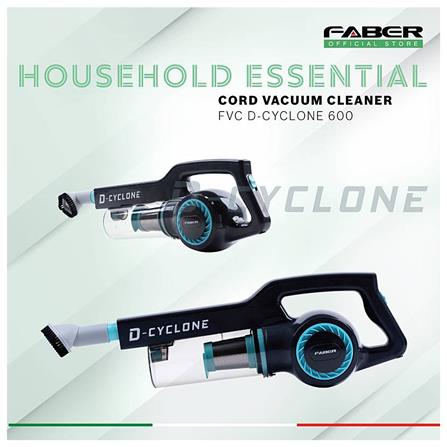 FABER CORDED STICK VAC FVC D-CYCLONE 600 600WATT