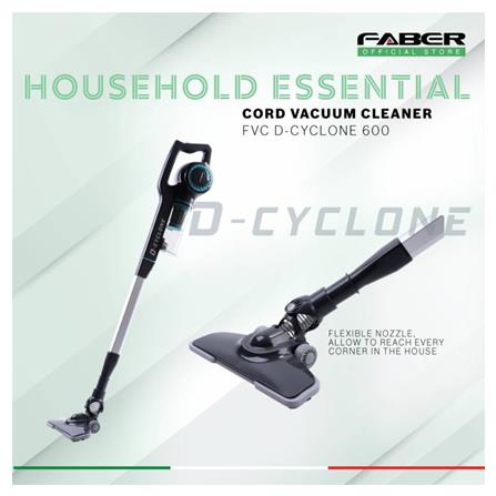 FABER CORDED STICK VAC FVC D-CYCLONE 600 600WATT