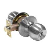 SOLEX BATHROOM PRIVACY LOCKSET KNOB 5500SS/BK STAINLESS STEEL