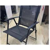 SPRING FOLDING CHAIR  2X2 BLACK TEXTILE
