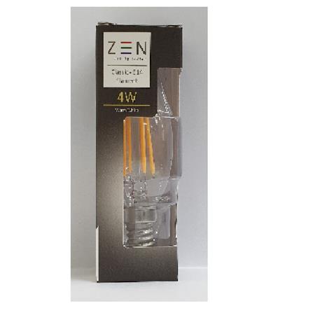 ZEN LED FILAMENT CANDLE BULB 4W E14 WW ZLC35 ZEATAR