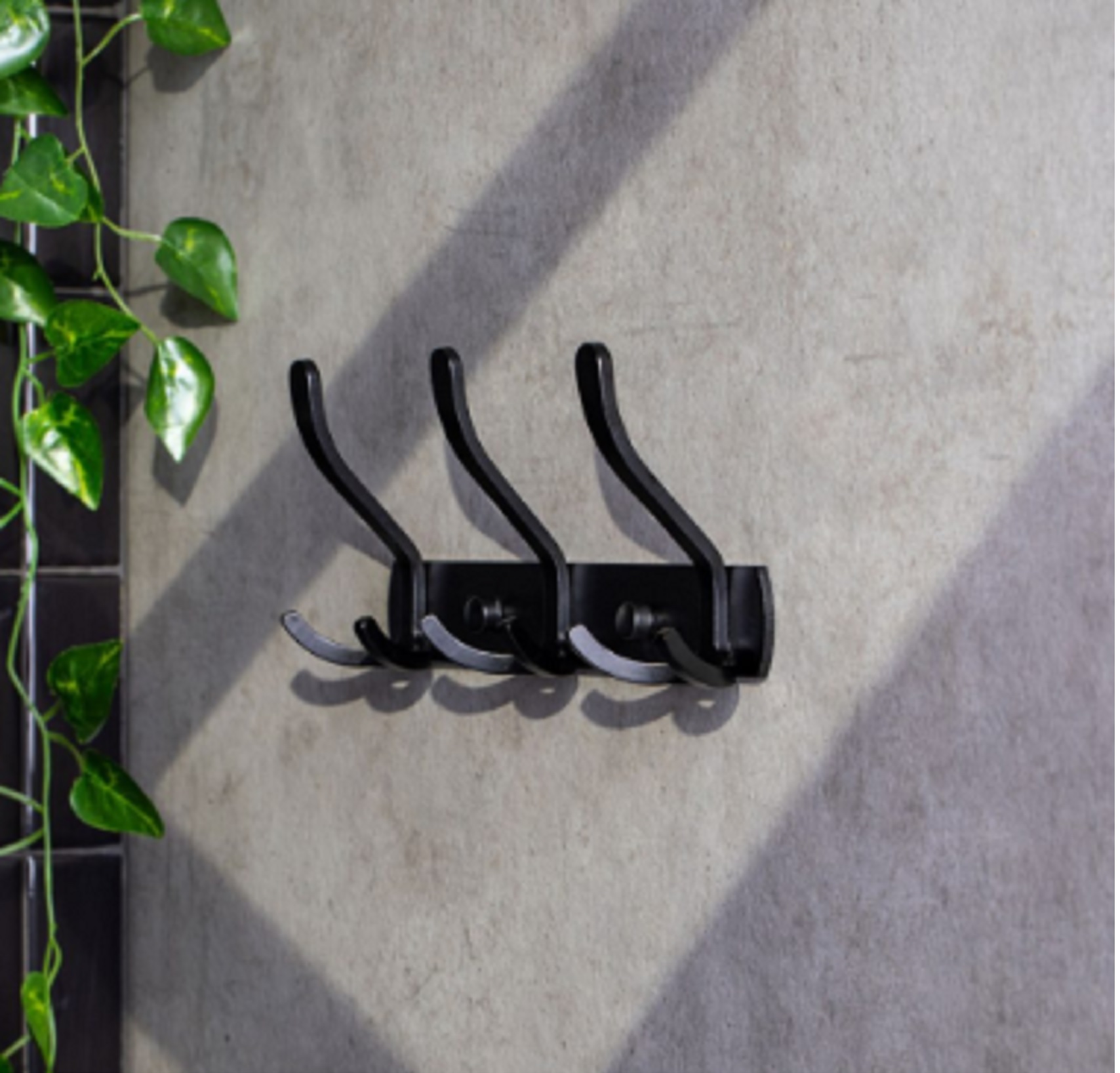 RASLAND HOOK 3 RA 1234-BLACK ALUMINIUM (H10.50XW24.50XD5.80 CM)