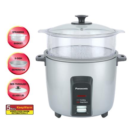 PANASONIC CONVENTIONAL RICE COOKER SR-Y22FGJLSK 730WATT 2.2LITER STEAMER SILVER