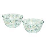LITTLE HOMES HARVEST BOROSILICATE GLASS BOWL SET OF 2PCS