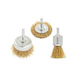 MATALL CRIMPED WIRE WHEEL BRUSH (WITH SHANK) (WOOD & METAL) 3EA/SET