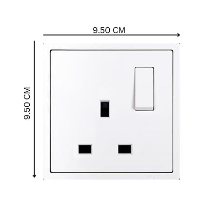 13A 1GANG FLAT PIN SOCKET H701382 WHITE SIMON