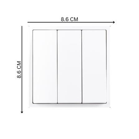 16A 3 GANG 1 WAY SWITCH H701031 WHITE SIMON