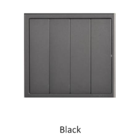 SIMON 10A 4 GANG 1 WAY SWITCH H701041 BLACK