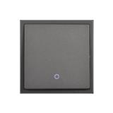 20A 1G1W DOUBLE POLE SWITCH LED H702023 SIMON BLACK