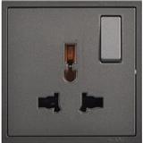 SIMON 13A UNIVERSAL SWITCH SOCKET H701089 BLACK