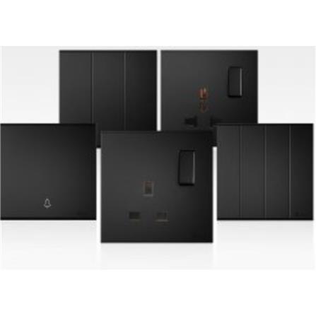 SIMON 13A UNIVERSAL SWITCH SOCKET H701089 BLACK