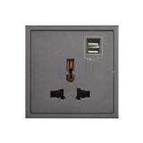 13A UNIVERSAL WITH 2USB SOCKET H70E725 SIMON BLACK