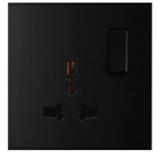 13A UNIVERSAL SW SCKT 721089 BLACK SIMON