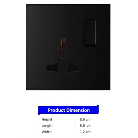 13A UNIVERSAL SW SCKT 721089 BLACK SIMON