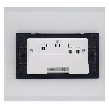 SIMON 13A 2 GANG 1 WAY SWITCH SOCKET 724583/582 BLACK