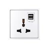 13A UNIVERSAL WITH 2USB SOCKET SIMON H70E725 WHITE