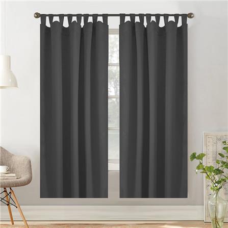 HLS CURTAIN TAB TOP LILY UV 140X220CM DARK GRAY