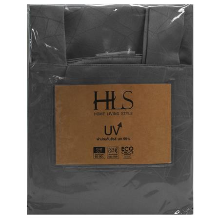 HLS CURTAIN TAB TOP LILY UV 140X220CM DARK GRAY